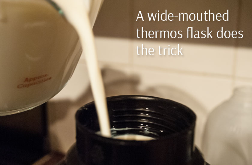 Pour it into a thermos and leave it for 8 hours