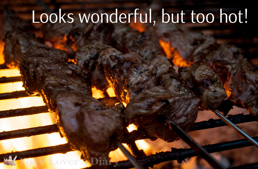 Nice image of red hot BBQ - too hot!