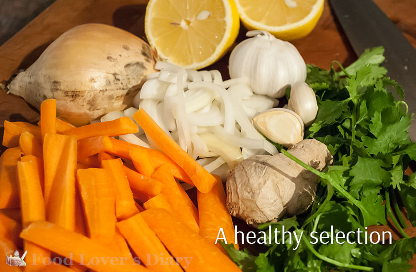 Ingredients for carrot curry